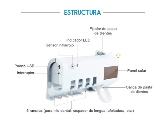 Soporte esterilizador cepillo de dientes