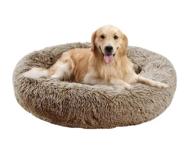 Cama para mascotas antiestrés de felpa 90cm